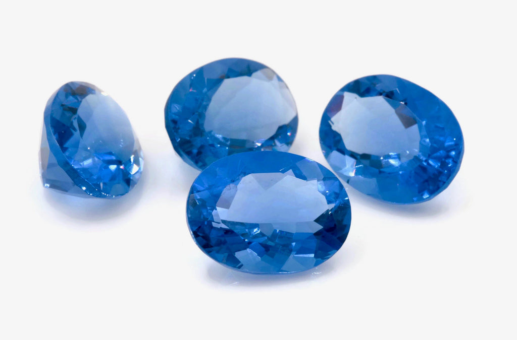 Natural Flourite Flourite Crystal Flourite Flourite Stone Blue Flourite 16x12mm Oval DIY Jewelry Supplies Color Change Flourite-Planet Gemstones
