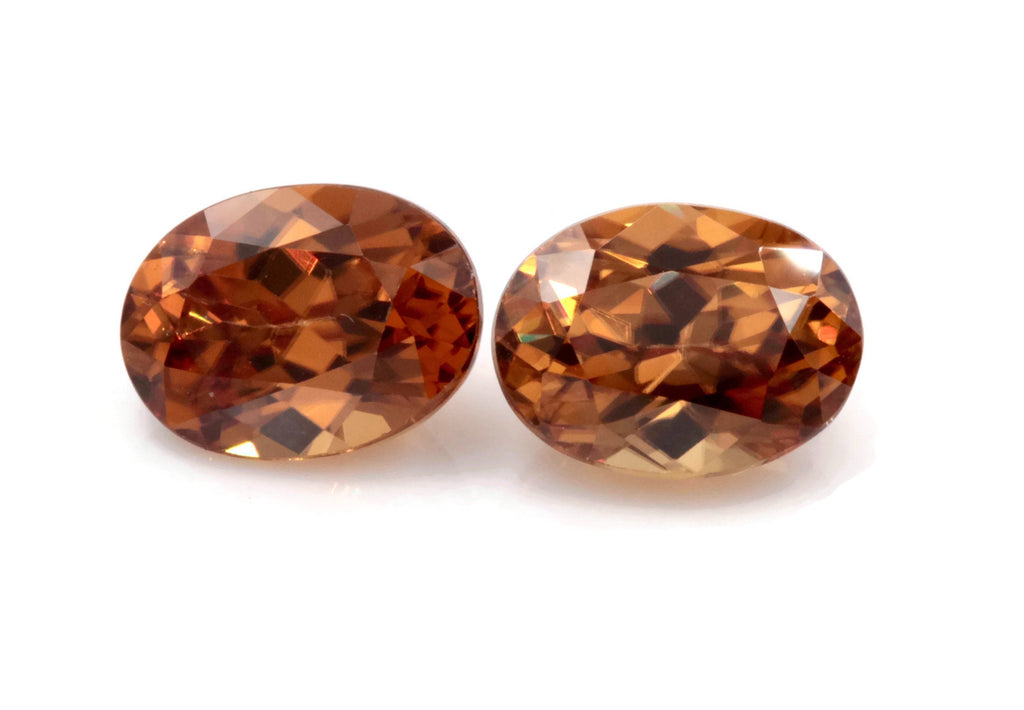 Champagne Zircon Oval 8x6mm-Planet Gemstones