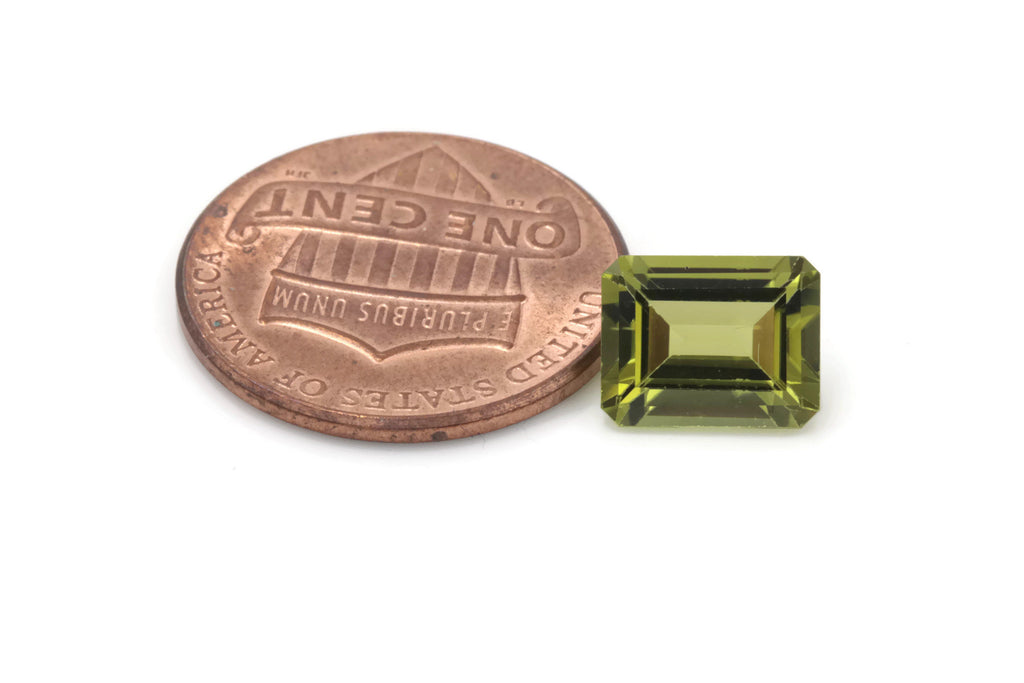 Natural Green Peridot Gemstone 4.83ct 9x7mm Cushion August Birthstone DIY Jewelry Supplies Peridot Genuine Peridot Loose Gemstone-Planet Gemstones