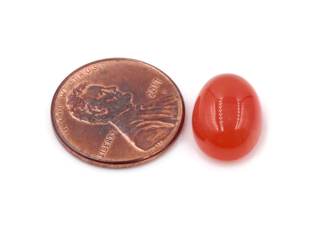 Natural Carnelian Gemstone red orange carnelian gem genuine carnelian Oval cabochon, 14x10mm, 5.99ct DIY Jewelry DIY Jewelry Supplies-Planet Gemstones