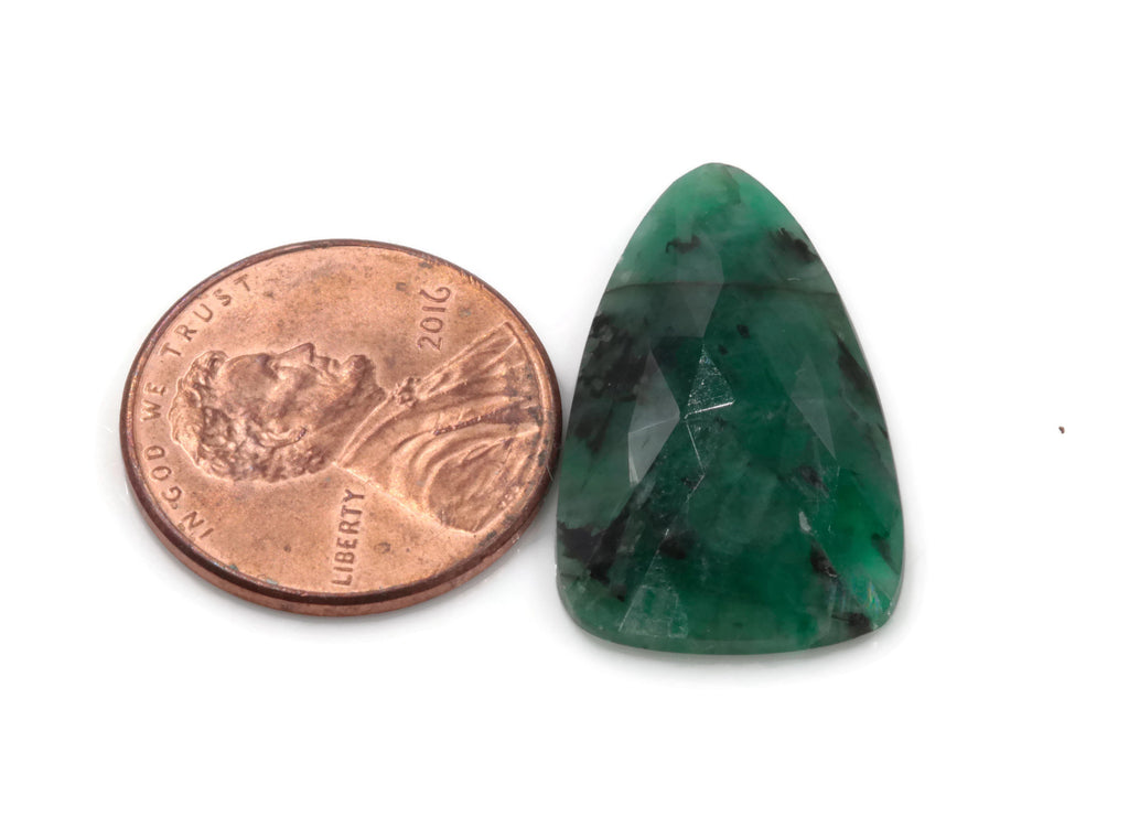 Natural Emerald Slice 15x25mm May Birthstone Emerald Green Diy Jewelry Diy Jewelry Supplies Natural Emerald Rose Cut DIY Jewelry Supplies-Planet Gemstones