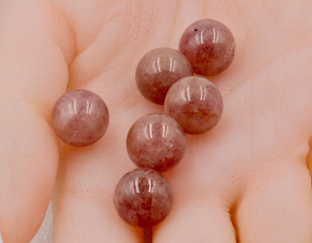 Strawberry Quartz Round 12mm-Planet Gemstones