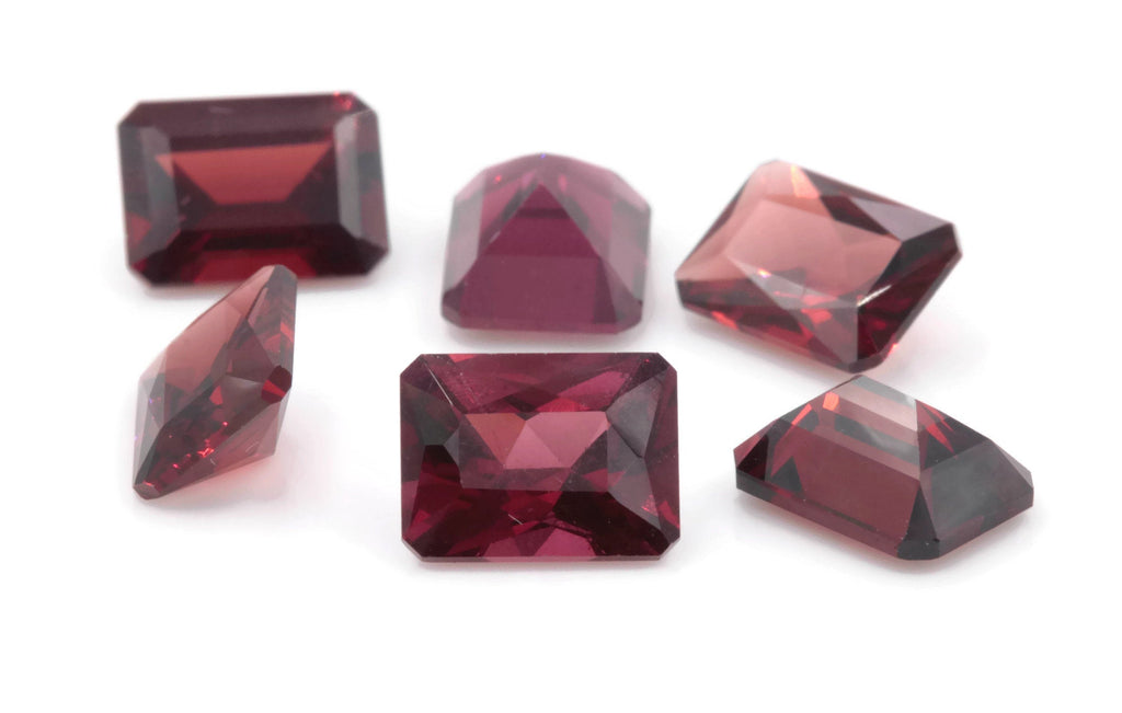 Red Garnet Octagon 8x6mm-Planet Gemstones