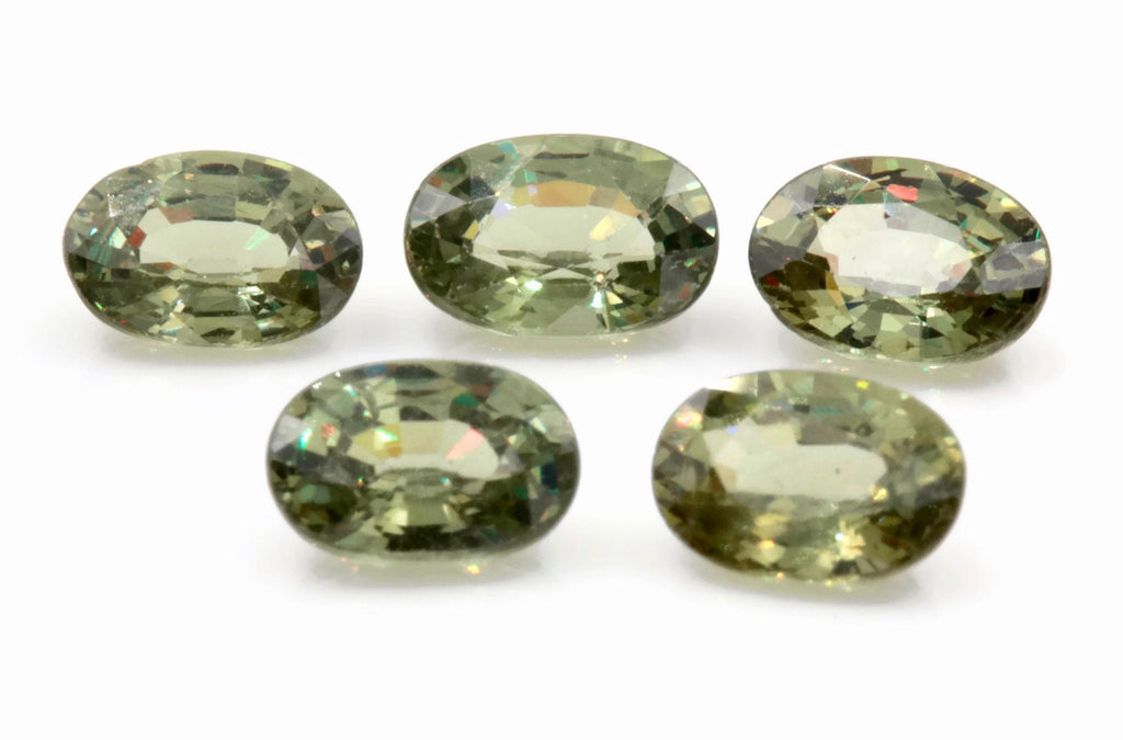 Natural Demantoid Garnet Gemstone Garnet Demantoid Garnet January Gemstone 4x6mm OV Loose Stone SKU:00111368-Planet Gemstones