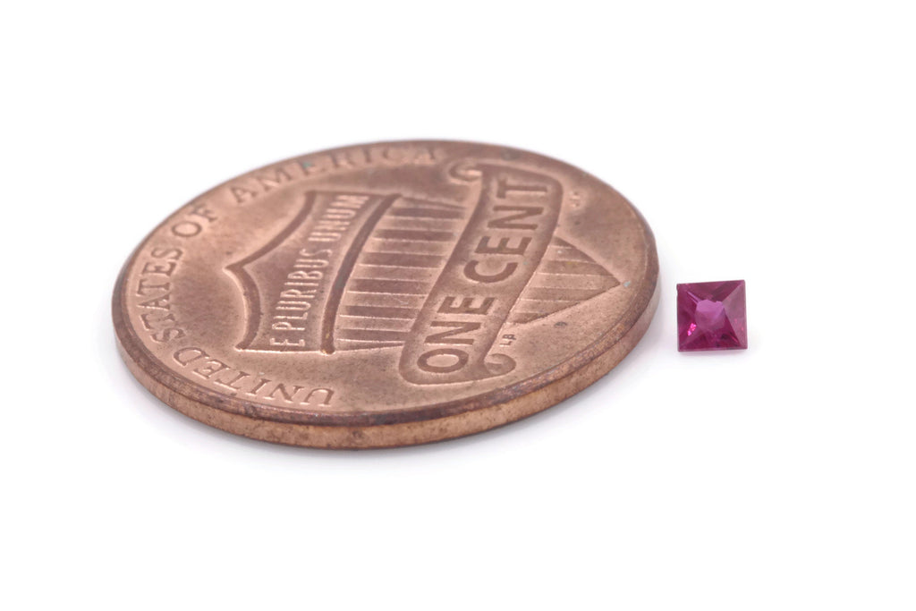 Ruby Square 2.5mm-Ruby-Planet Gemstones