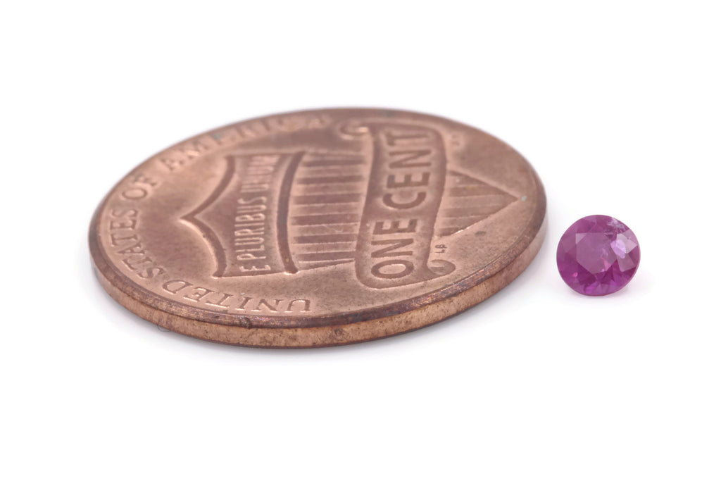 Natural Ruby Gemstone 3.75mm 0.16ct Round DIY Jewelry Ruby Loose Stone July Birthstone Genuine Ruby-Ruby-Planet Gemstones