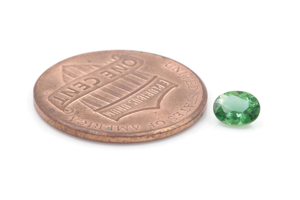 Natural Chrome Tourmaline Gemstone green stone natural chrome stone green tourmaline gems round 4x5mm 0.28ct DIY Jewelry Supplies-Tourmaline-Planet Gemstones