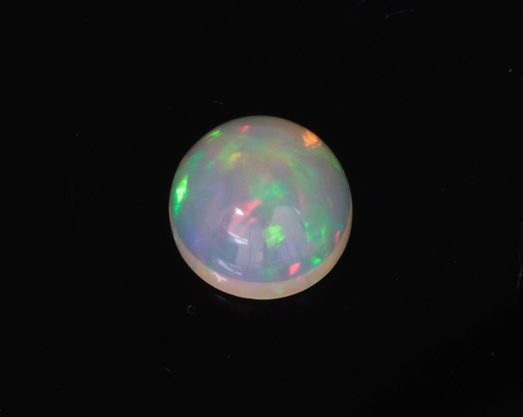 Natural Opal Ethiopian Opal Loose Ethiopian Opal Natural Welo Opal Rainbow Fire Opal Ethiopian Opal Cabochon Ethiopian Opal 7mm 0.80ct-Planet Gemstones
