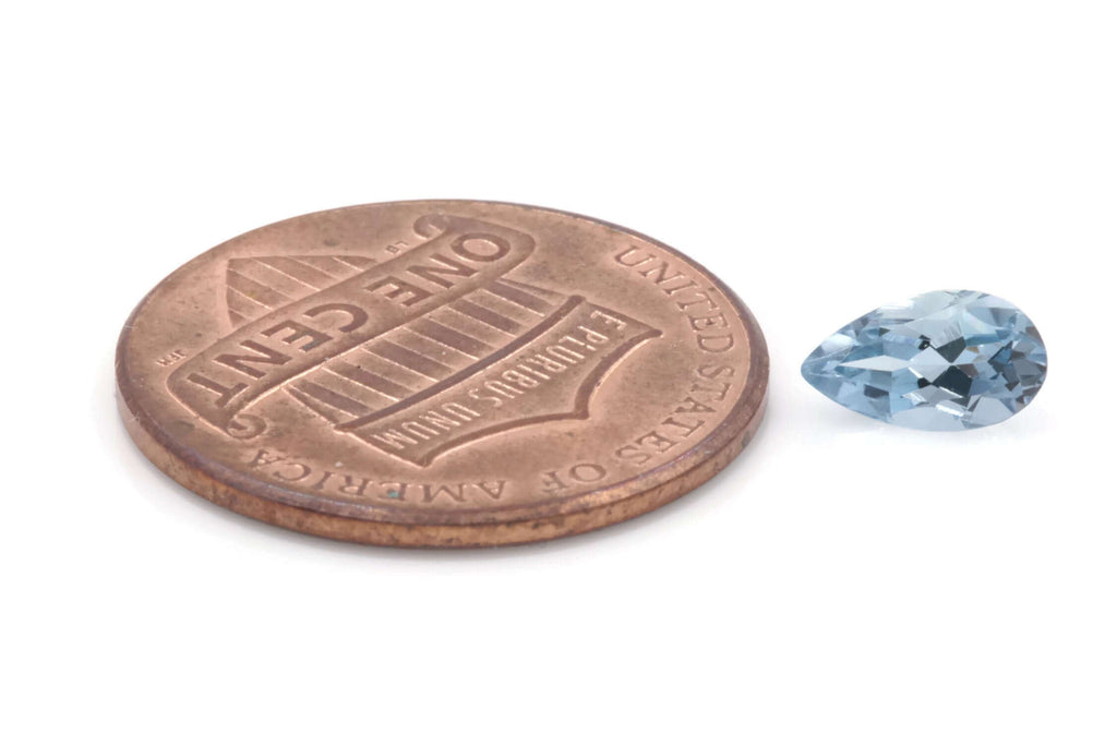 Aquamarine Pear 7x4mm-Aquamarine-Planet Gemstones
