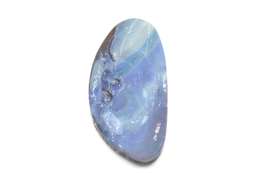 Natural Australian Boulder Opal Genuine Opal Stone Aussie Boulder Opal Stone Pair 39ct 30x15mm DIY Jewelry Supplies Beautiful shoreline Opal-Planet Gemstones