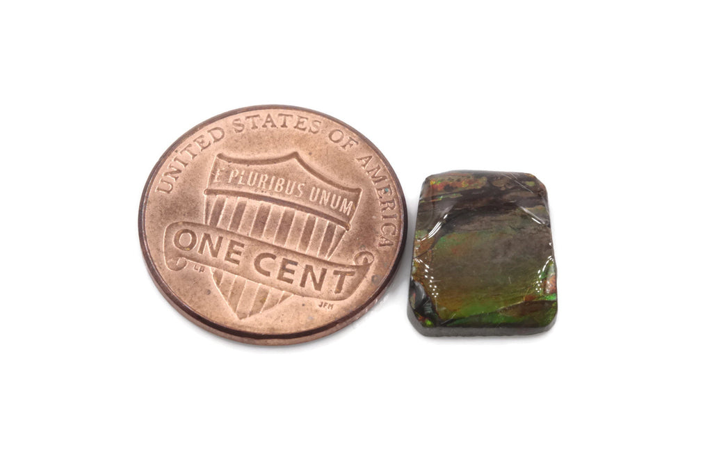 Natural Ammolite Gemstone | Cabochon Ammolite Loose Stone | Canadian Ammolite Gem | Genuine Ammolite Fancy shape 4.26 ct-Planet Gemstones