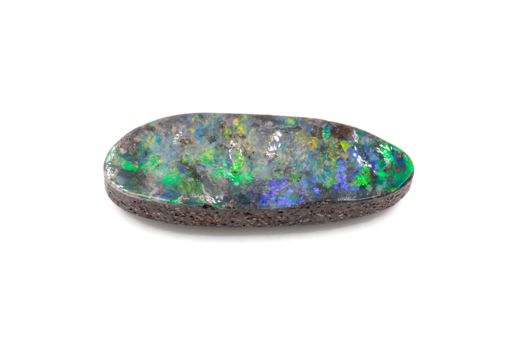 Natural Australian Boulder Opal Genuine Opal Stone Aussie Boulder Opal Stone 7.51ct 15x7mm DIY Jewelry Supplies-Planet Gemstones