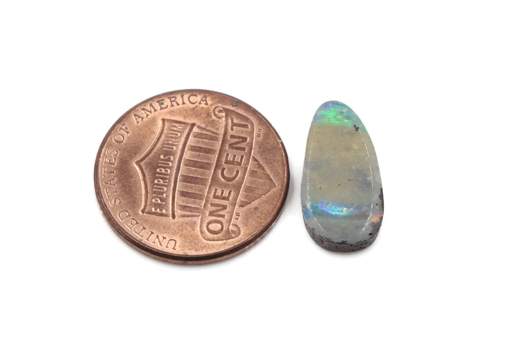 Natural Australian Boulder Opal Genuine Opal Stone Aussie Boulder Opal Stone Pair 6.17ct DIY Jewelry Supplies-Planet Gemstones