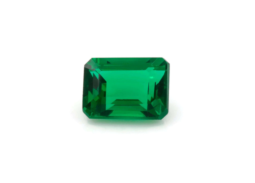 Emerald Simulated Zambian Emerald May Birthstone Emerald Gemstone Emerald Diy Jewelry Supplies Lab Created Emerald Octagon 7x5mm 1.1ct-Planet Gemstones