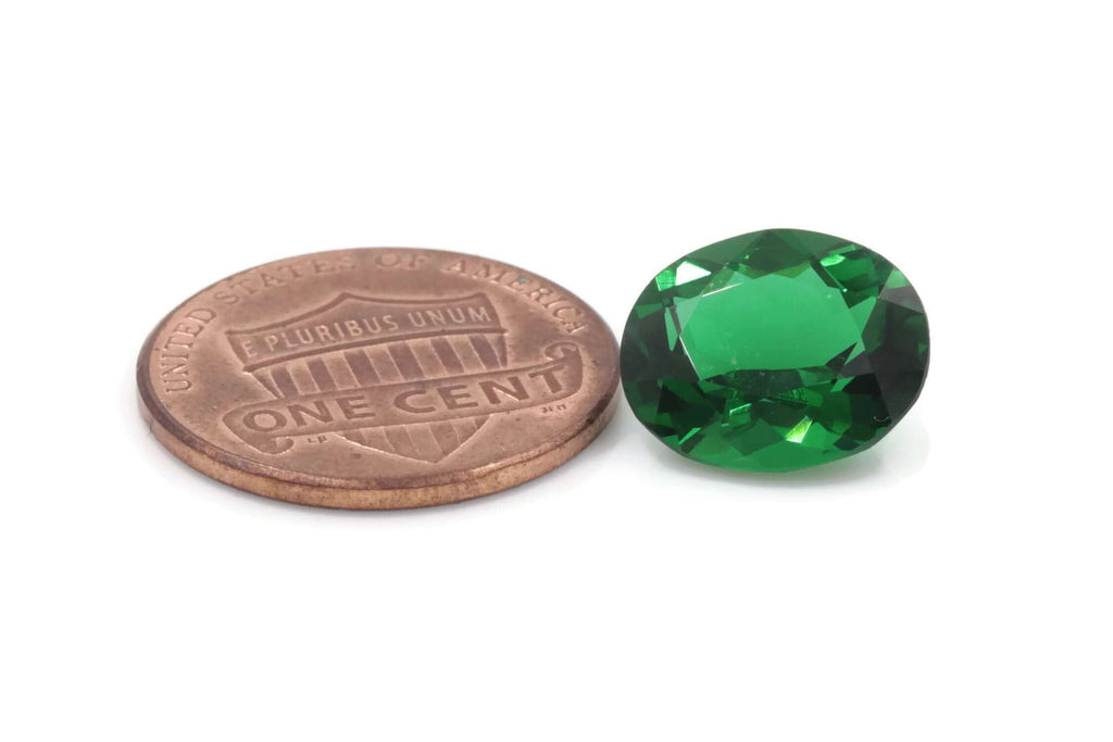 Emerald Simulated Zambian Emerald May Birthstone Emerald Gemstone Emerald Diy Jewelry Supplies Lab Created Emerald Oval 10x12mm 3.80ct-Planet Gemstones