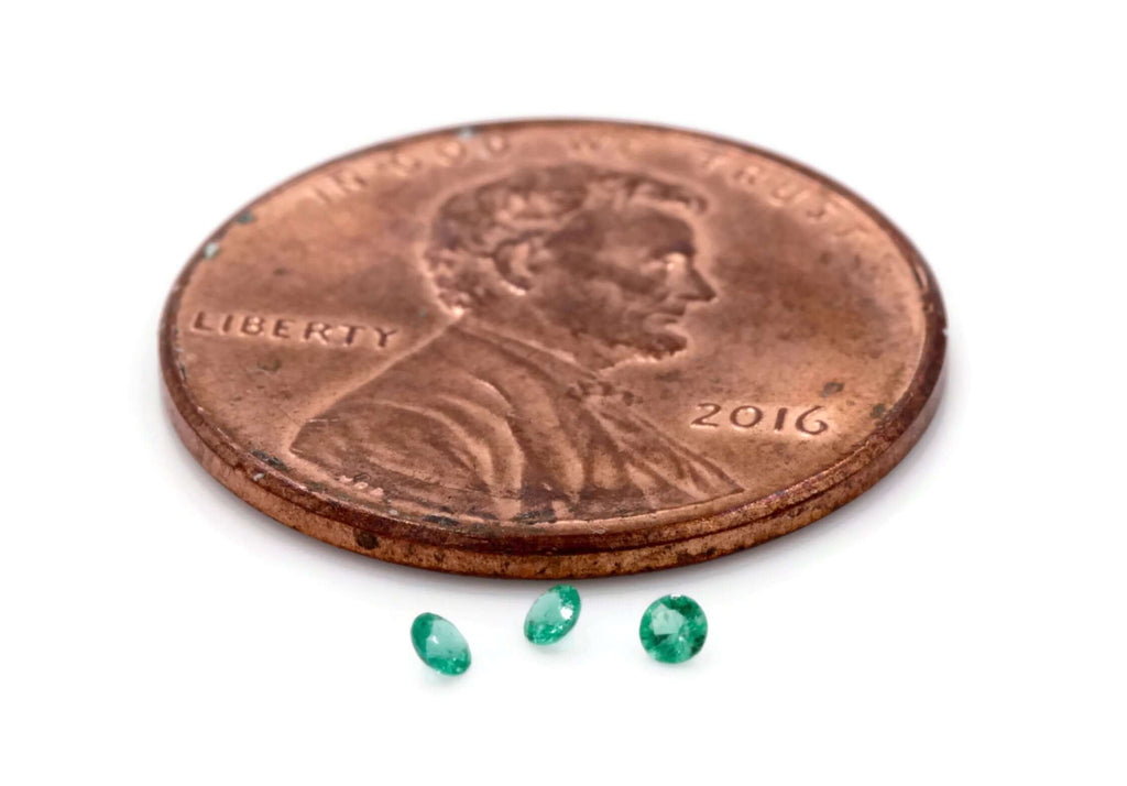 Emerald Natural Emerald May Birthstone Zambian Emerald Round Emerald Jewelry Supplies Emerald Gemstone 0.048ct 1.50mm Emerald green 3PCS-Emerald-Planet Gemstones