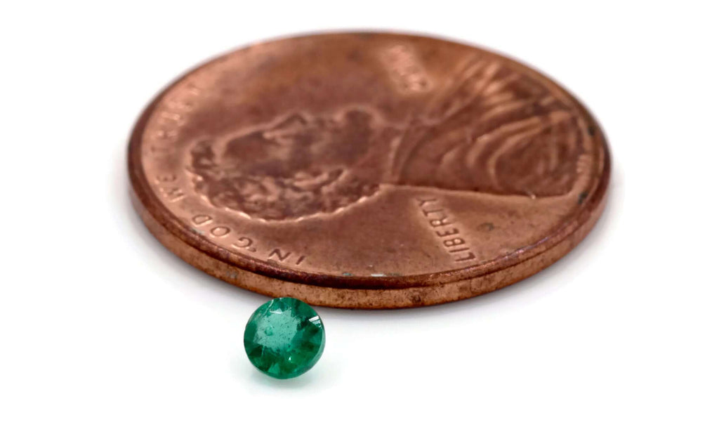 Emerald Natural Emerald May Birthstone Zambian Emerald Round Emerald DIY Jewelry Supplies Emerald Gemstone 0.11ct 3.25mm Emerald green-Emerald-Planet Gemstones