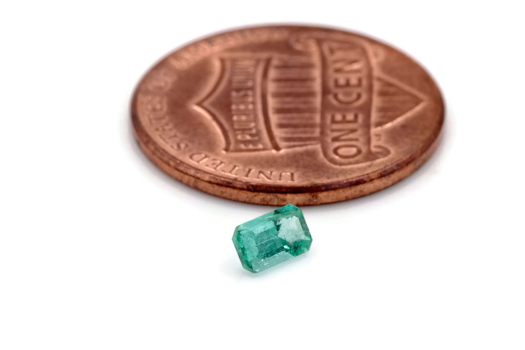 Emerald Natural Emerald May Birthstone Zambian Emerald step cut Emerald Diy Jewelry Supplies Emerald Gemstone 0.25ct 5x3mm Emerald green-Emerald-Planet Gemstones