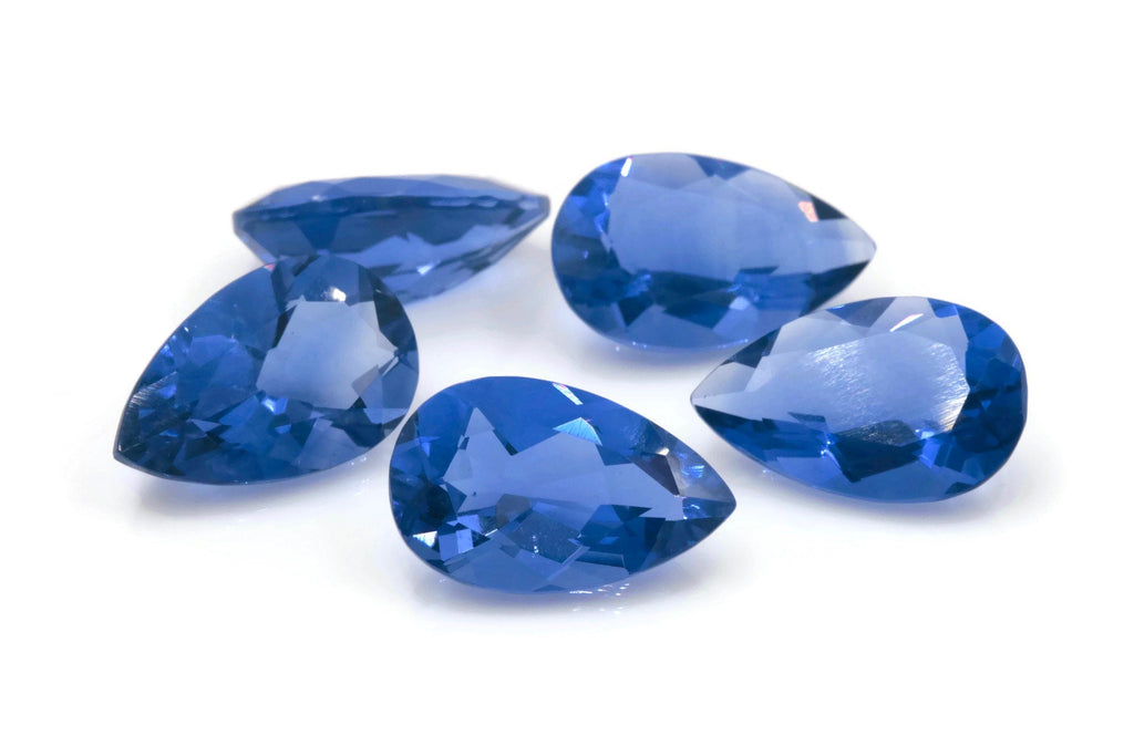 Natural Flourite Flourite Crystal Flourite Flourite Stone Blue Flourite Pear 16x10mm DIY Jewelry Supplies Color Change Flourite-Planet Gemstones