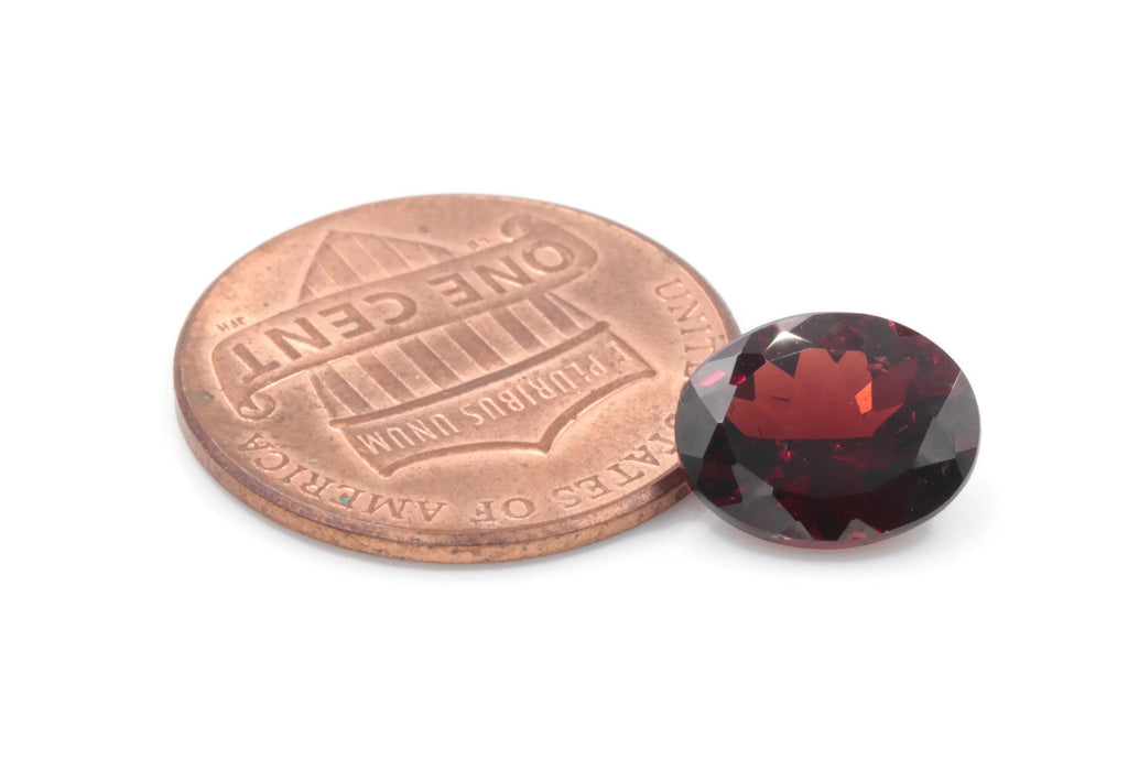 Natural Red Garnet | January Birthstone | Faceted Red Garnet loose gemstone | Mozambique Garnet 10x8mm 6.35ct-Planet Gemstones