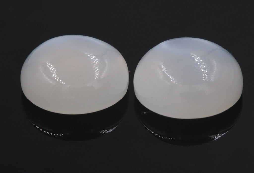 Moonstone cabs 12mm-Planet Gemstones