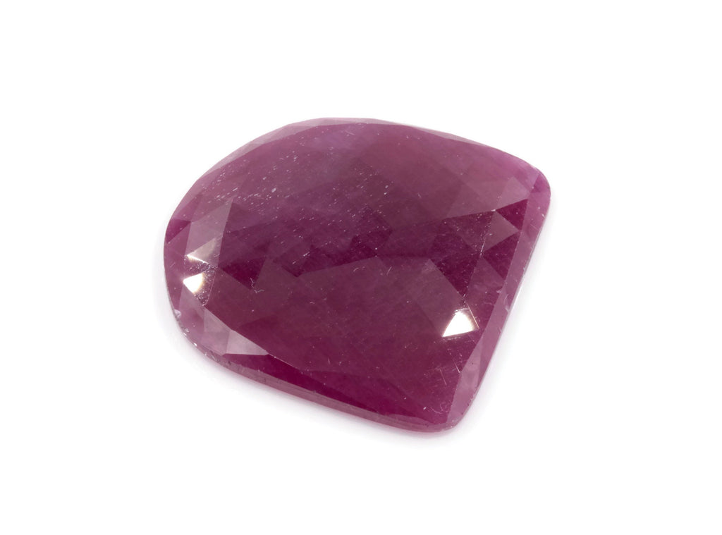 Natural Ruby DIY Jewelry Supply Ruby July Birthstone Rose Cut Ruby Gemstone Genuine Ruby Ruby pair 67.4ct 26mm Ruby Rose cut-Ruby-Planet Gemstones