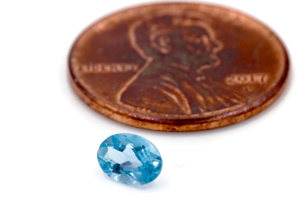 Aquamarine Natural Aquamarine 6x4mm 0.41ct-Aquamarine-Planet Gemstones
