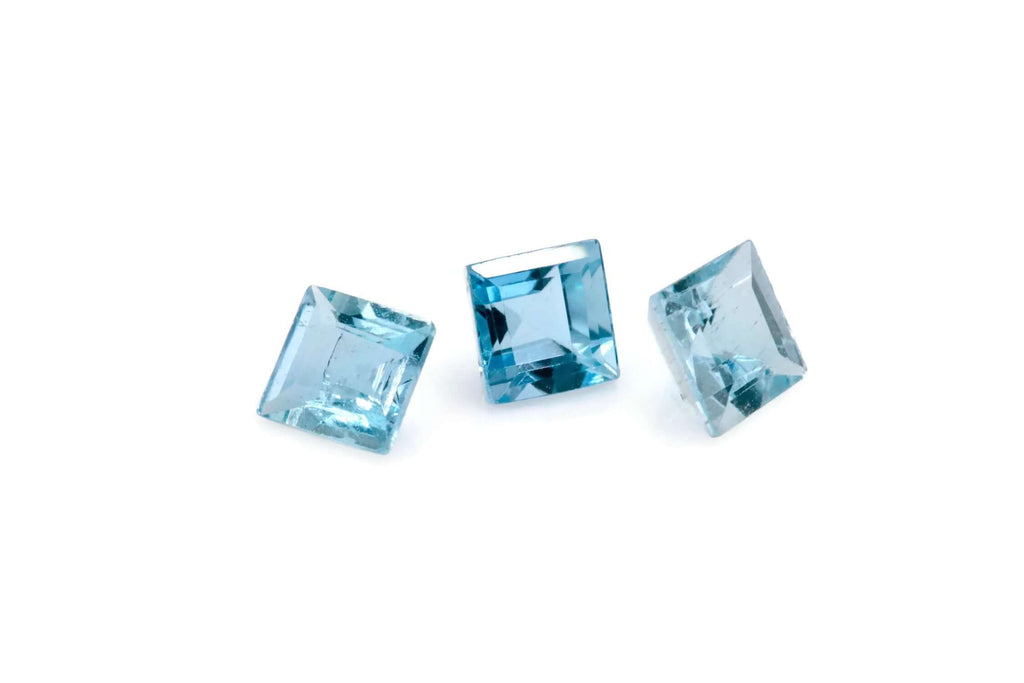 Aquamarine Natural Aquamarine March Birthstone DIY Jewelry Supplies Aquamarine Gemstone Blue Aquamarine Genuine Aquamarine 4mm 0.28-Aquamarine-Planet Gemstones