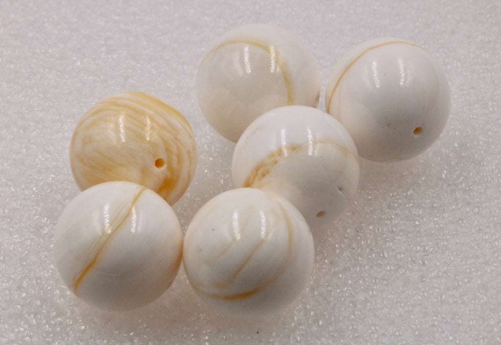 Natural Caramel Agate Beads RD 14mm, 16mm 6pcs SET DIY Jewelry Supplies 125ct, 192ct Agate beads-Planet Gemstones
