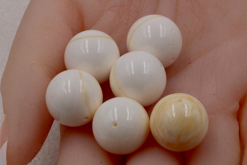Natural Caramel Agate Beads RD 14mm, 16mm 6pcs SET DIY Jewelry Supplies 125ct, 192ct Agate beads-Planet Gemstones