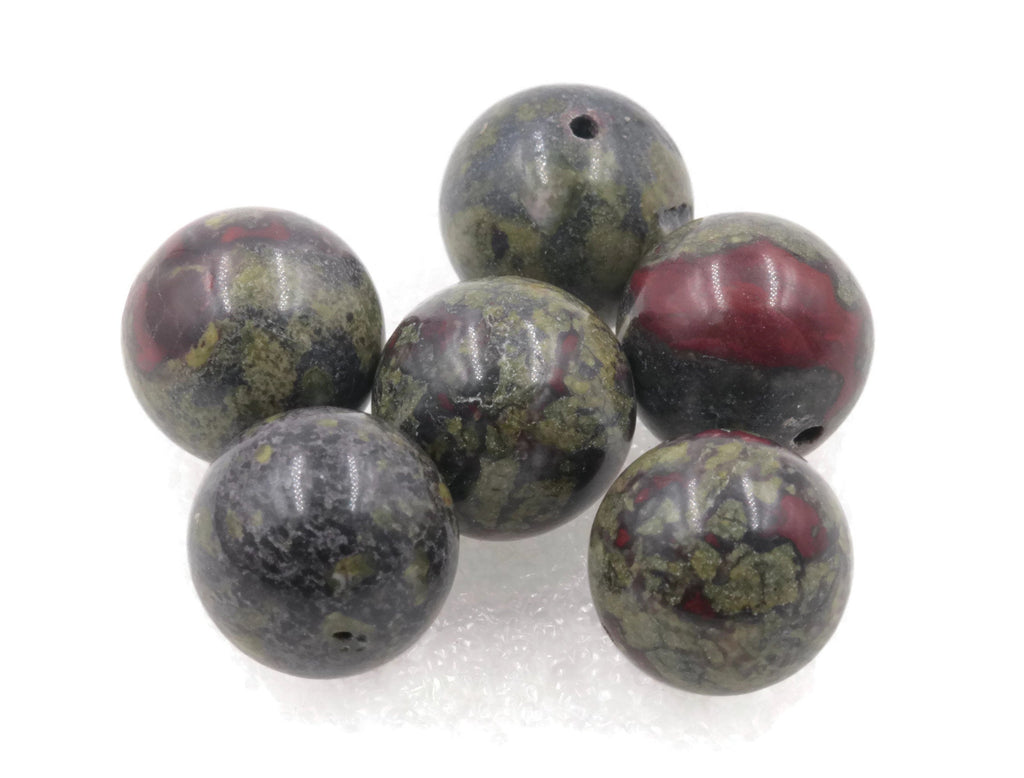 Green Agate Beads 14mm-Planet Gemstones