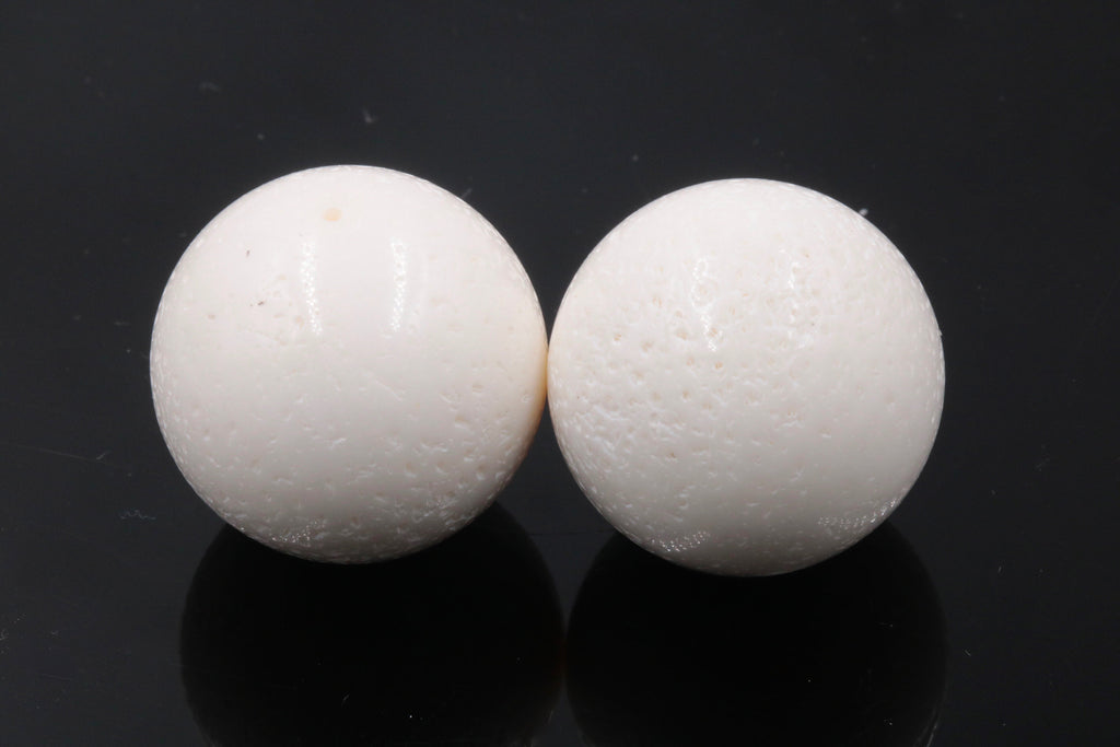 White Coral Round 24mm-Planet Gemstones