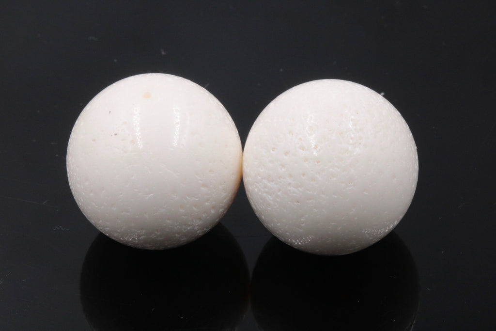 White Coral Round 24mm-Planet Gemstones