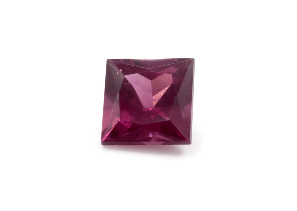 Natural Red Garnet 7mm Square 2.15ct January Birthstone Faceted Garnet gemstone DIY Red Garnet gemstone-Planet Gemstones