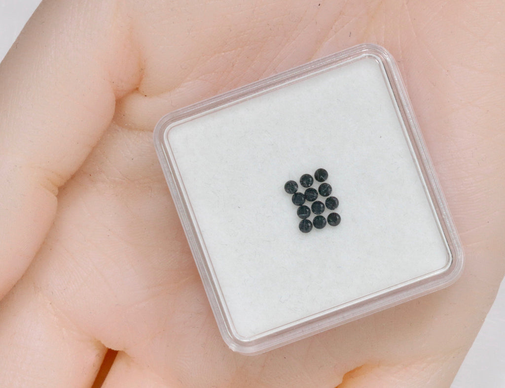 Black Spinel 12PCS 1.25mm-Planet Gemstones