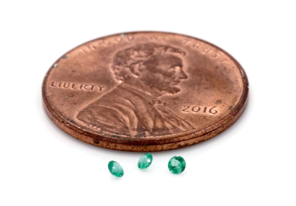 Emerald Natural Emerald May Birthstone Zambian Emerald Round Emerald Diy Jewelry Supplies Emerald Gemstone 0.05ct 1.75mm Emerald green 3PCS-Emerald-Planet Gemstones