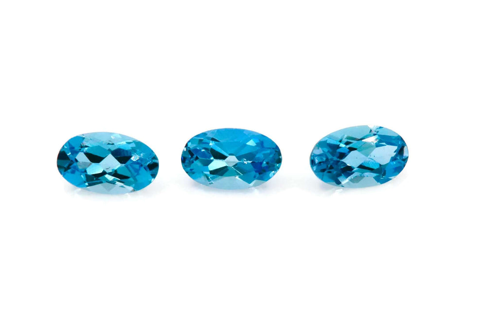 Aquamarine Natural Aquamarine March Birthstone DIY Jewelry Supplies Aquamarine Gemstone Blue Aquamarine Genuine Aquamarine 5x3mm 0.60ct 3PCS-Aquamarine-Planet Gemstones