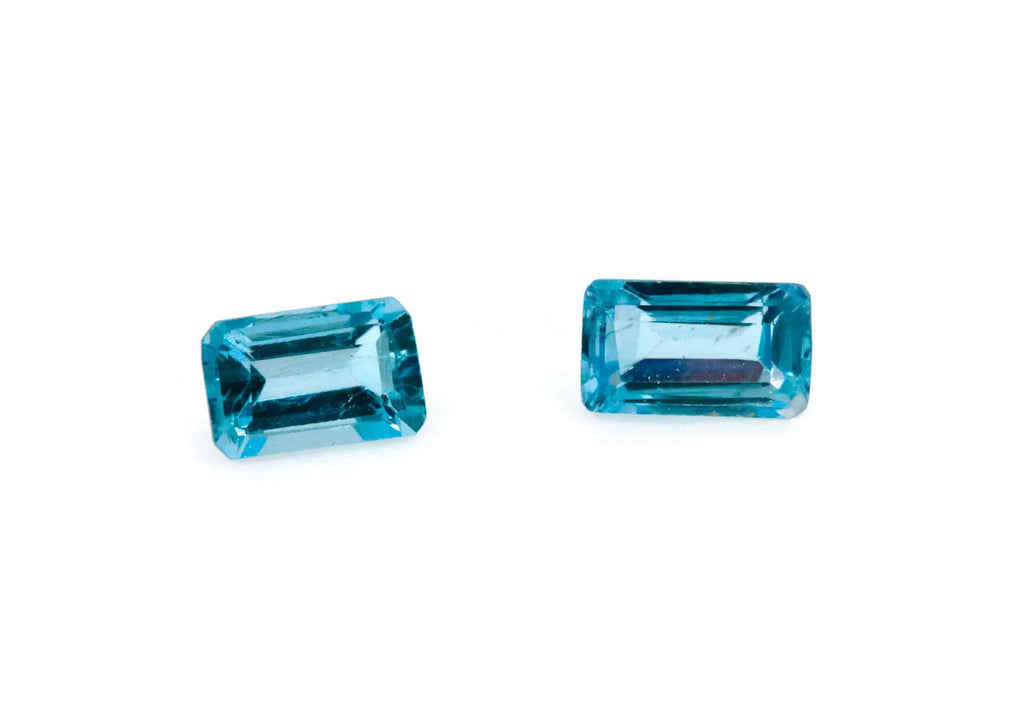 Aquamarine Natural Aquamarine March Birthstone DIY Jewelry Supplies Aquamarine Gemstone Blue Aquamarine Genuine Aquamarine 5x3mm 0.50ct 2PCS-Aquamarine-Planet Gemstones