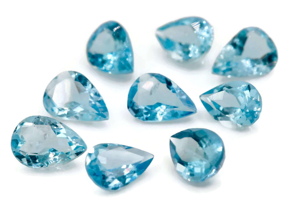 Aquamarine Natural Aquamarine March Birthstone DIY Jewelry Supplies Aquamarine Gemstone Blue Aquamarine Genuine Aquamarine 7x5mm 0.59ct-Aquamarine-Planet Gemstones