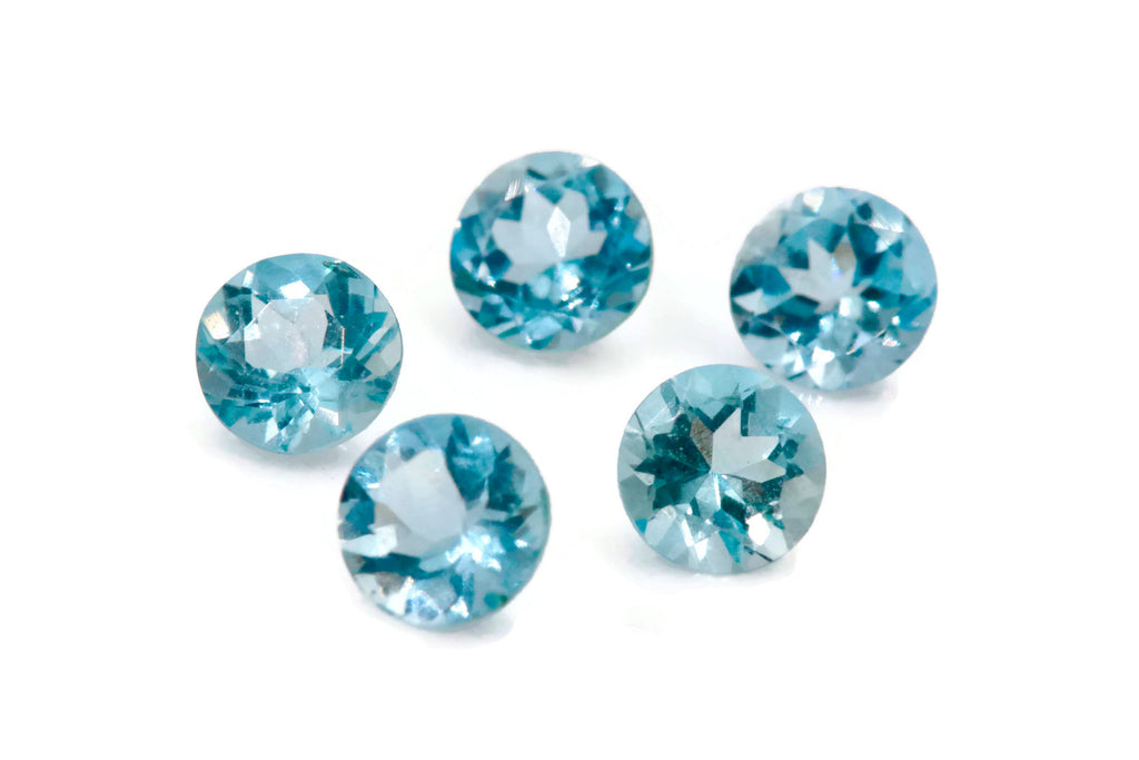 Natural Aquamarine 5mm 0.36ct-Aquamarine-Planet Gemstones