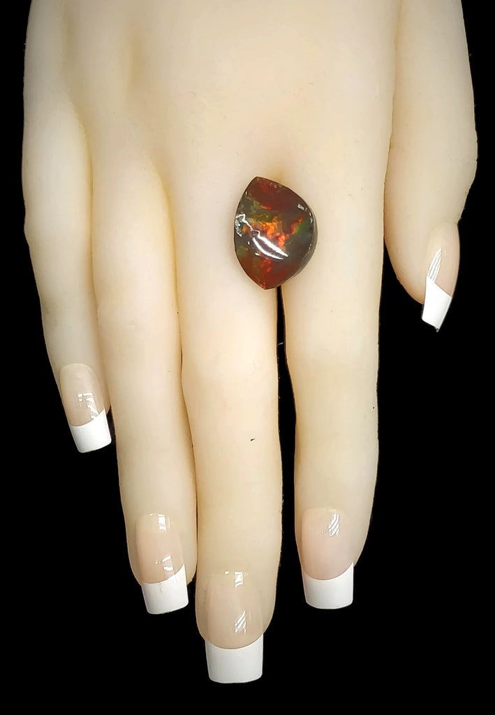 Natural Ammolite Gemstone | Cabochon Ammolite Loose Stone | Canadian Ammolite Gem | Genuine Ammolite Fancy shape 7.1 ct-Planet Gemstones