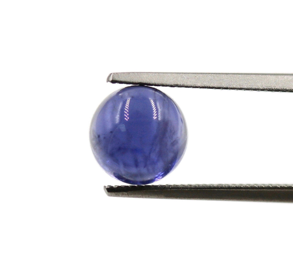 Natural Iolite Gemstone Cabochon Iolite Stone Iolite Loose Round Iolite Vettrigemsusa Iolite cabs Round Iolite Cabochons 8mm 1.72ct-Planet Gemstones