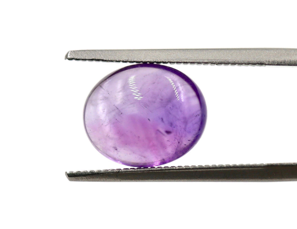 Natural amethyst gemstone amethyst cabochon loose stone genuine amethyst stone loose amethyst amethyst loose stone 11x9mm 3.67ct-Planet Gemstones