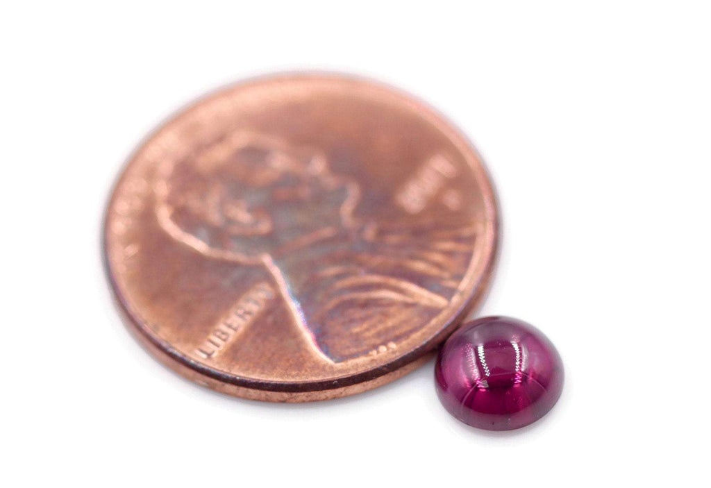 Garnet Natural Garnet January Birthstone Purple Garnet Garnet gemstone Rhodolite Garnet Garnet cabochon Red garnet DIY 6mm 1.20ct-Planet Gemstones