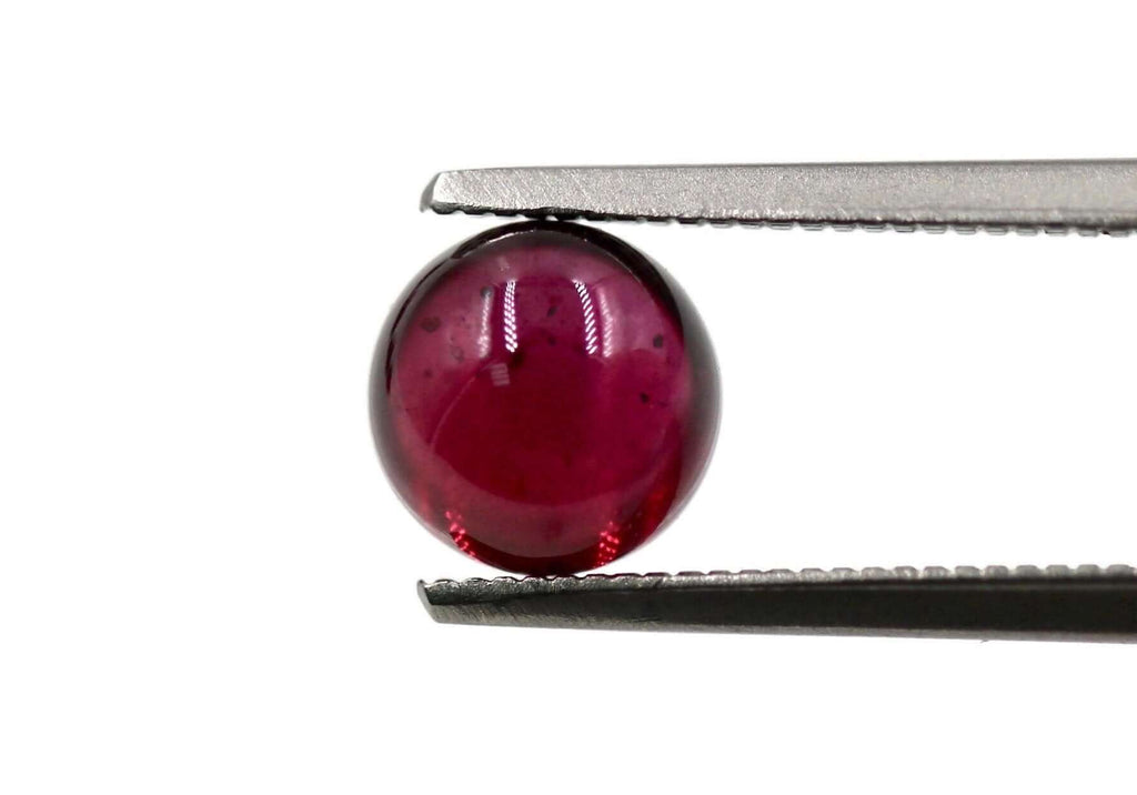 Garnet Natural Garnet January Birthstone Purple Garnet Garnet gemstone Rhodolite Garnet Garnet cabochon Red garnet DIY 7mm 1.97ct-Planet Gemstones