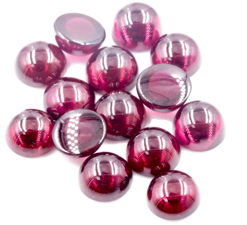 Garnet Natural Garnet January Birthstone Purple Garnet Garnet gemstone Rhodolite Garnet Garnet cabochon Red garnet DIY 8mm 2.93ct-Planet Gemstones
