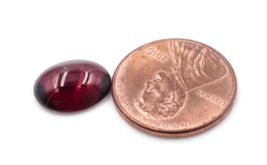 Garnet Natural Garnet January Birthstone Purple Garnet Garnet gemstone Rhodolite Garnet Garnet cabochon Red garnet DIY 12x10mm 4.54ct-Planet Gemstones