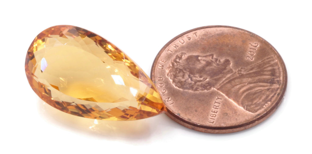 Citrine Pear 15cts-Planet Gemstones