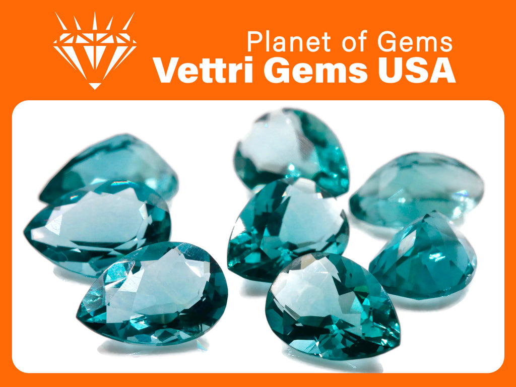 Natural Flourite Flourite Crystal Flourite Flourite Stone Teal Blue Flourite Loose Stone Jewelry Supplies DIY Jewelry 12 x 8 Pear Cut 3.5ct-Planet Gemstones