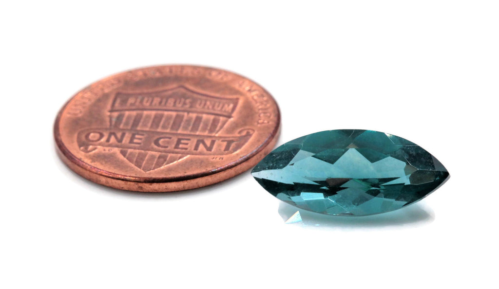 Natural Flourite Flourite Crystal Flourite Flourite Stone Teal Blue Flourite Loose Stone Jewelry Supplies DIY Jewelry 16 x 7 MQ Cut 4.2 ct-Planet Gemstones